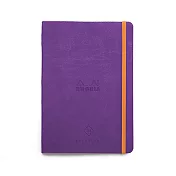 【Rhodia|Perpetual 365】A5_象牙色萬年曆點格_精裝軟皮束帶_紫羅蘭色