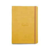 【Rhodia｜Perpetual 365】A5_象牙色萬年曆點格_精裝軟皮束帶_水仙黃色