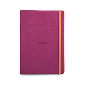【Rhodia｜Meeting Book】A5+_會議記錄_帶筆插精裝軟皮束帶_莓果色
