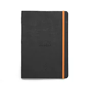 【Rhodia｜Meeting Book】A5+_會議記錄_帶筆插精裝軟皮束帶_黑色