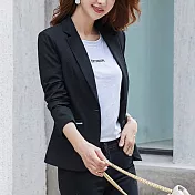 【MsMore】OL韓星氣質焦點俐落西裝外套#105912 M 黑