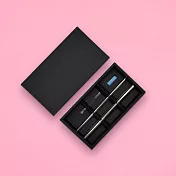 YCCT 可拆洗不鏽鋼吸管禮盒組藍色吸管袋