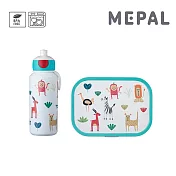 MEPAL / 兒童水壺餐盒組 - 動物好朋友