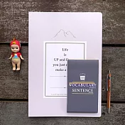 限定獨家[W2Design]進擊的學習養成組B5象牙白筆記本+深灰單字本