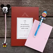 限定獨家[W2Design]進擊的學習生活組B5磚紅筆記本+輕粉B6日誌本