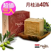 正宗敘利亞Najel月桂油40%阿勒坡手工古皂185g3入