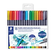 【STAEDTLER 施德樓】水性雙頭書法筆18色入