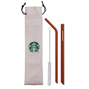 [星巴克]琥珀玻璃吸管組