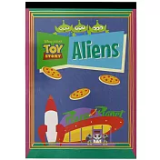 sun-star 日本製雙面圖案A6便條本 迪士尼 玩具總動員 復古風  三眼怪 披薩星球深藍