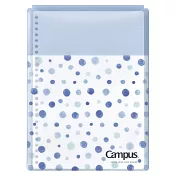 KOKUYO Campus 2020水彩限定色 活頁紙收納袋-悠然水滴(藍)