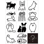 【HITOTOKI】HITOTOKI 大張貼紙 狗 LSS004