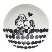 【日本YAMAKA】史努比黑白陶瓷深盤17cm ‧點點