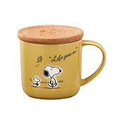 【日本YAMAKA】史努比季節粉彩陶瓷馬克杯(附木蓋)350ml ‧秋葉