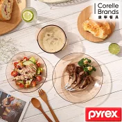 【美國康寧Pyrex】晶彩透明餐盤9吋