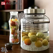 【ADERIA】日本進口時尚玻璃梅酒瓶3L