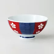 【西海陶器】波佐見燒日本輕量飯碗300ml ‧染錦濃梅