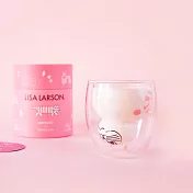 Lisa Larson x 好玻｜粉色斑點貓咪雙層杯