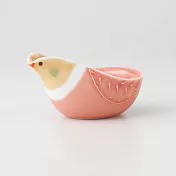 【西海陶器】彩釉小鳥醬料皿50ml ‧粉色娜娜