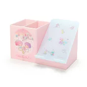 Sanrio 桌上型多功能收納盒 筆筒+手機架 雙子星 KIKI LALA 玩具盒子藍粉