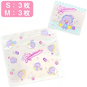 Sanrio 透明扁平夾鏈袋組 6入 密封袋 山姆企鵝 音樂白