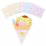 Sanrio 造型雙面圖案迷你卡片組 布丁狗 冰淇淋可麗餅黃