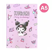 Sanrio A5 日本製平裝橫條筆記本 酷洛米 化妝品紫