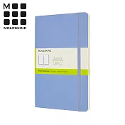 MOLESKINE 經典軟皮筆記本季節限定色 (L型) -空白 繡球藍