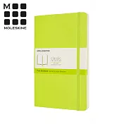 MOLESKINE 經典軟皮筆記本季節限定色 (L型) -空白 檸檬綠