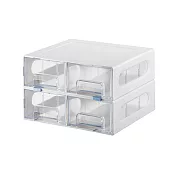 SYSMAX   抽屜式收納整理盒/2層4抽/淺灰