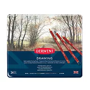 DERWENT炭精筆大地色系24色鐵盒裝