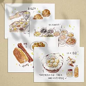 Hello Studio 夜市散步系列 - 冰火湯圓、燒餅油條、剉冰、車輪餅｜明信片組（四入一組）