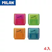 MILAN方形橡皮擦_果凍方塊(4入組)