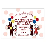 【麗莎和卡斯柏】 20週年橫式明信片 氣球