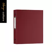 珠友 B5/18K 26孔8格活頁名片本240名/雨絲紋/塑鋼夾/照片收納02紅