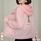 【MsMore】夏艷騎車護膚防曬輕薄時尚設計外套#106686L粉紅