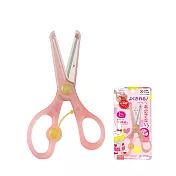 KUTSUWA 日本製 彈力安全剪刀粉紅色 右手