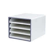 SYSMAX 四層彩邊開放式A4資料櫃 灰