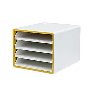 SYSMAX 四層彩邊開放式A4資料櫃 黃