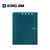 【KING JIM】Compact B5可對折活頁筆記本-透明-海軍藍
