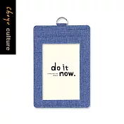 珠友 多層識別證套/證件套/工作證套/票卡夾/萬用票夾/卡套(直式)-do it now04丹寧藍