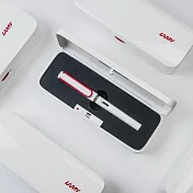 LAMY SAFARI 狩獵者系列 RED&WHITE 限量鋼筆禮盒筆尖-F(白桿紅夾)