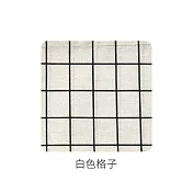 【E.dot】ins簡約棉麻餐巾餐墊 白色格子