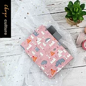 珠友 A6/50K 花布雙筆插書衣/書套/書皮02粉紅迷宮