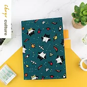 珠友 B6/32K 花布雙筆插書衣/書套/書皮03動感光波