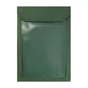 【KING JIM】FLATTY WORKS多用途收納袋 墨綠 A4直式 (5416-KHAKI)