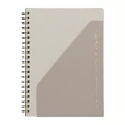 【Mark’s】EQUINOX簡約色塊收納筆記本A5 ‧灰米