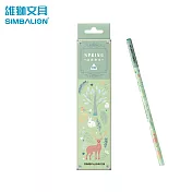 (2盒1包)雄獅四季動物三角塗頭鉛筆 綠意春日