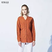 【ST.MALO】歐洲貴族經典天絲亞麻女襯衫-1931WSXL磚紅棕