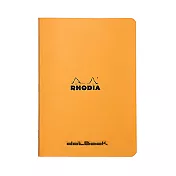 【Rhodia｜classic】staplebound notebook騎馬釘筆記本 A7 5x5點格 80g 24張 橘皮