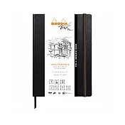 【Rhodia｜Touch】Pen inkwash book探索水墨繪本 _精裝硬皮側掀式束帶_A4_空白_200g_32張_黑皮